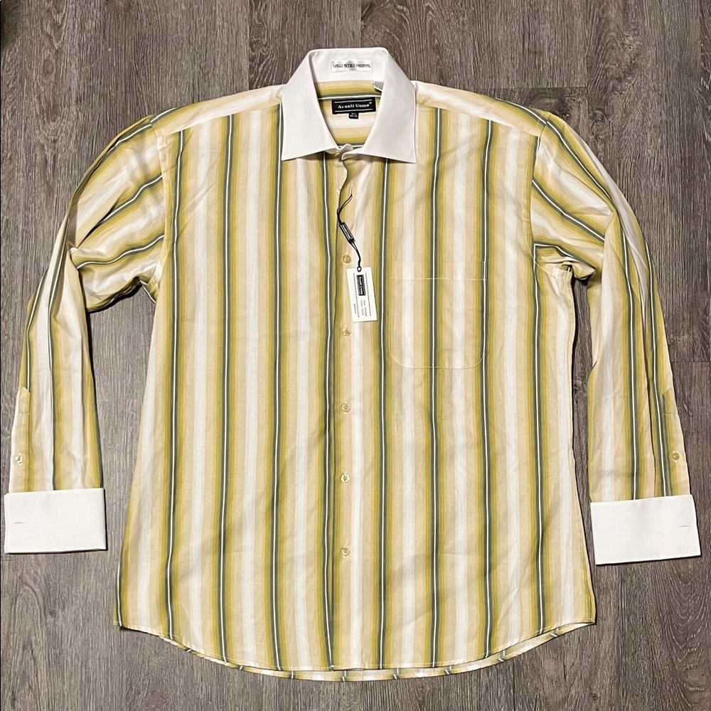 Avanti UomoMulticolor Striped Dress Shirt